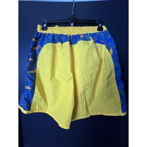 Sand N Sun‎ Men's Swim Trunks Size M Yellow Blue Retro Beachwear Y2K Festival